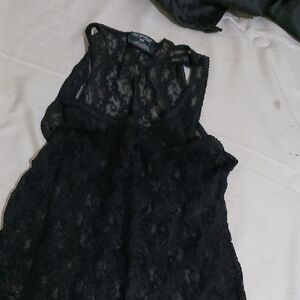 Ralph Lauren Black Lace Chemise Intimates Sleepwear